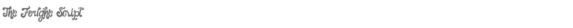 The Foughe Script TheFougheScript.ttf font preview