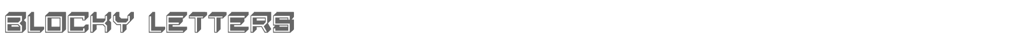 Blocky Letters BlockyLetters.ttf font preview