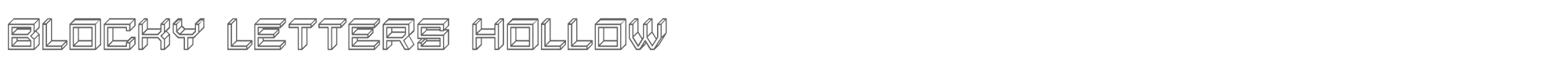 Blocky Letters BlockyLettersHollow.ttf font preview