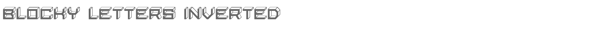 Blocky Letters BlockyLettersInverted.ttf font preview