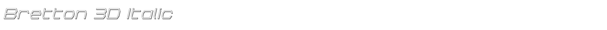 Bretton bretton3dital.ttf font preview