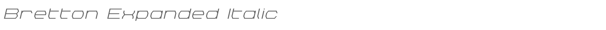 Bretton brettonexpandital.ttf font preview