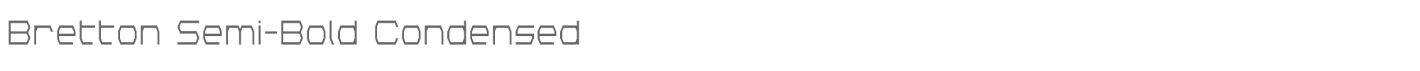Bretton brettonsemiboldcond.ttf font preview