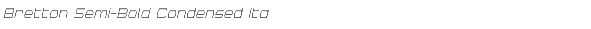 Bretton brettonsemiboldcondital.ttf font preview