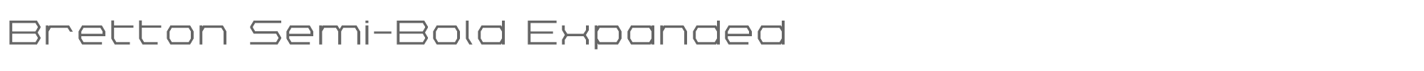 Bretton brettonsemiboldexpand.ttf font preview