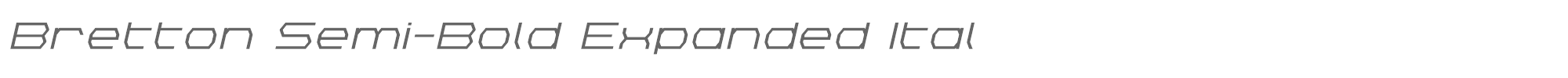 Bretton brettonsemiboldexpandital.ttf font preview