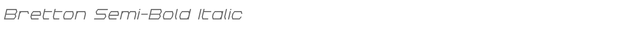 Bretton brettonsemiboldital.ttf font preview