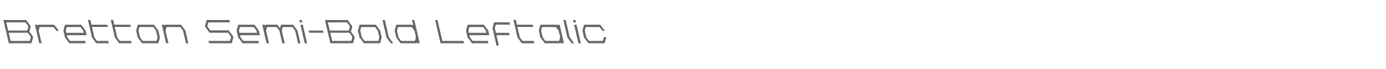Bretton brettonsemiboldleft.ttf font preview