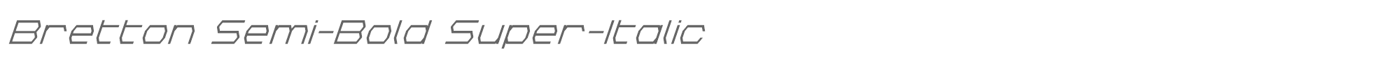 Bretton brettonsemiboldsuperital.ttf font preview