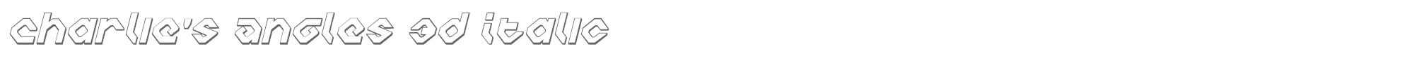 Charlie's Angles charliesangles3dital.ttf font preview