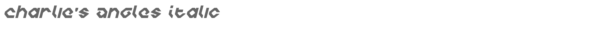 Charlie's Angles charliesanglesital.ttf font preview