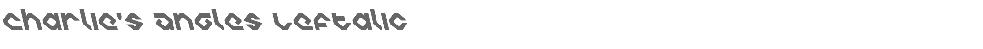 Charlie's Angles charliesanglesleft.ttf font preview