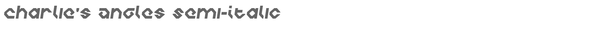 Charlie's Angles charliesanglessemital.ttf font preview