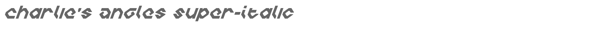 Charlie's Angles charliesanglessuperital.ttf font preview