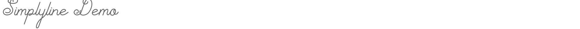 Sample characters Simplyline Font