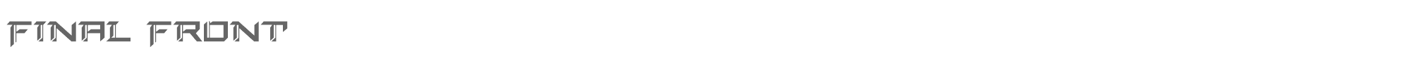 Sample characters Final Front Font
