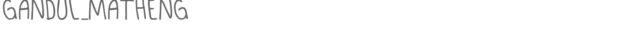 Sample characters Gandul Matheng Font