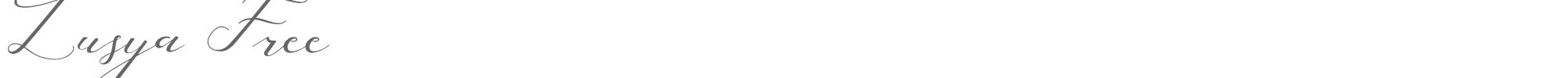 Sample characters Lusya Font