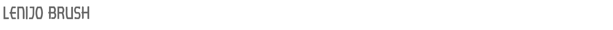Sample characters Lenijo Brush Font