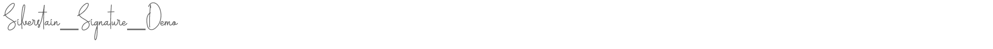 Silverstain Signature Silverstain_Signature_Demo.ttf font preview