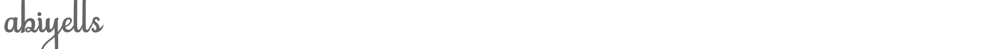 Sample characters Abiyells Font