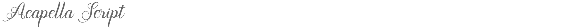 Sample characters Acapella Script Font