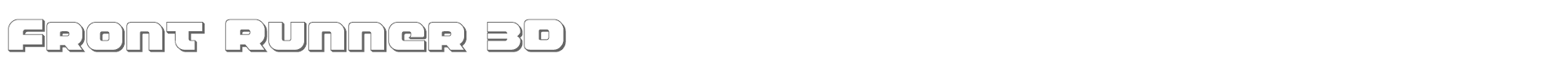 Front Runner frontrunner3d.ttf font preview