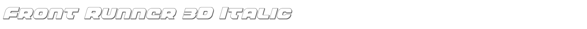 Front Runner frontrunner3dital.ttf font preview