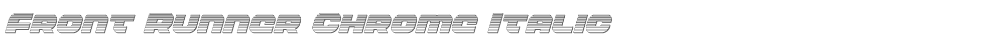 Front Runner frontrunnerchromeital.ttf font preview