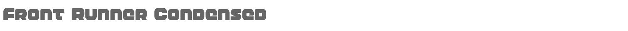 Front Runner frontrunnercond.ttf font preview