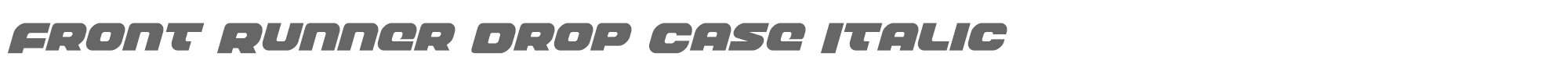 Front Runner frontrunnerdropcaseital.ttf font preview