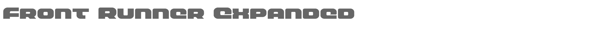 Front Runner frontrunnerexpand.ttf font preview