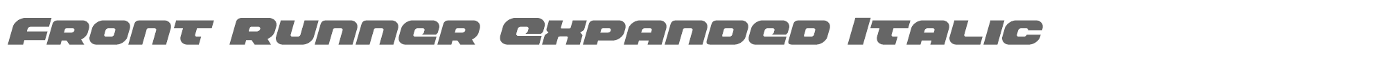 Front Runner frontrunnerexpandital.ttf font preview