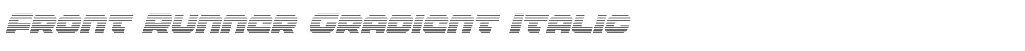 Front Runner frontrunnergradital.ttf font preview