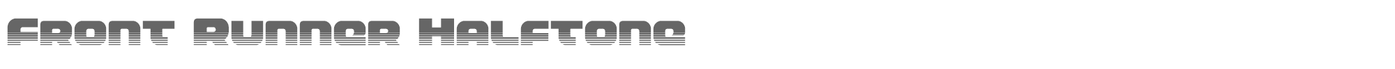 Front Runner frontrunnerhalf.ttf font preview