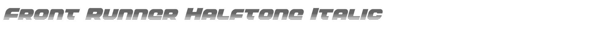 Front Runner frontrunnerhalfital.ttf font preview