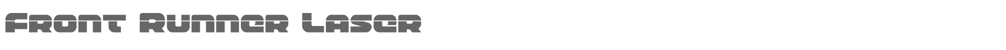 Front Runner frontrunnerlaser.ttf font preview