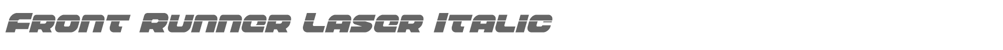 Front Runner frontrunnerlaserital.ttf font preview