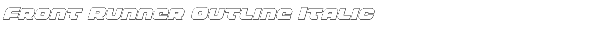 Front Runner frontrunneroutital.ttf font preview