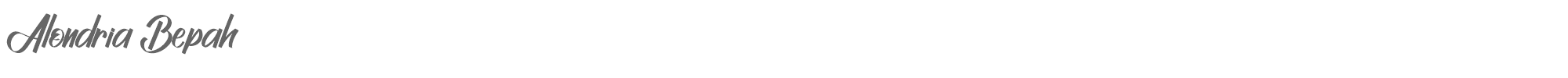 Alondria Bepah AlondriaBepah.otf font preview