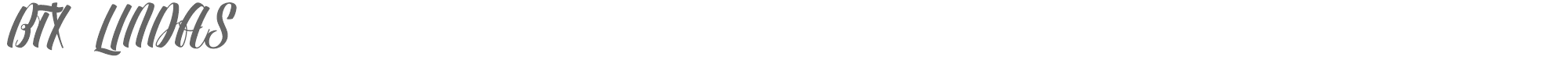 Sample characters BTX Lindas Font
