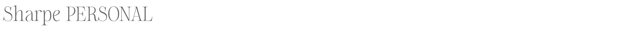 Sharpe SharpeTh_PERSONAL.ttf font preview