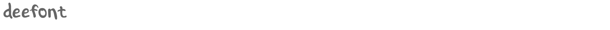 Sample characters deefont Font