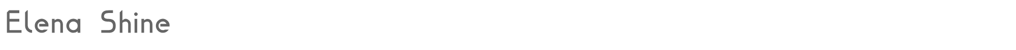 Sample characters Elena Shine Font