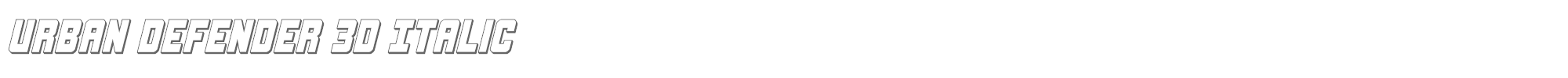 Urban Defender urbandefender3dital.ttf font preview