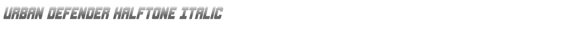 Urban Defender urbandefenderhalfital.ttf font preview