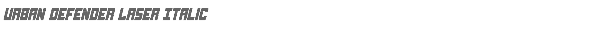 Urban Defender urbandefenderlaserital.ttf font preview
