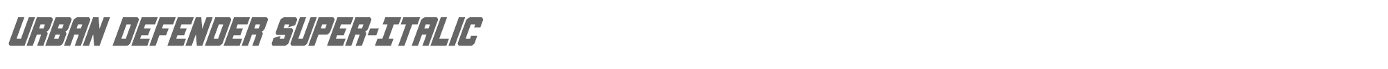 Urban Defender urbandefendersuperital.ttf font preview