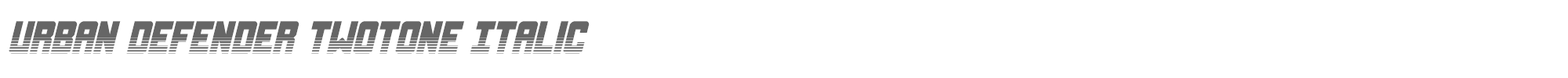 Urban Defender urbandefendertwoital.ttf font preview