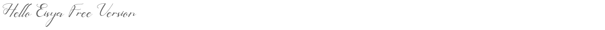 Hello Eisya HelloEisya-FreeVersion.otf font preview